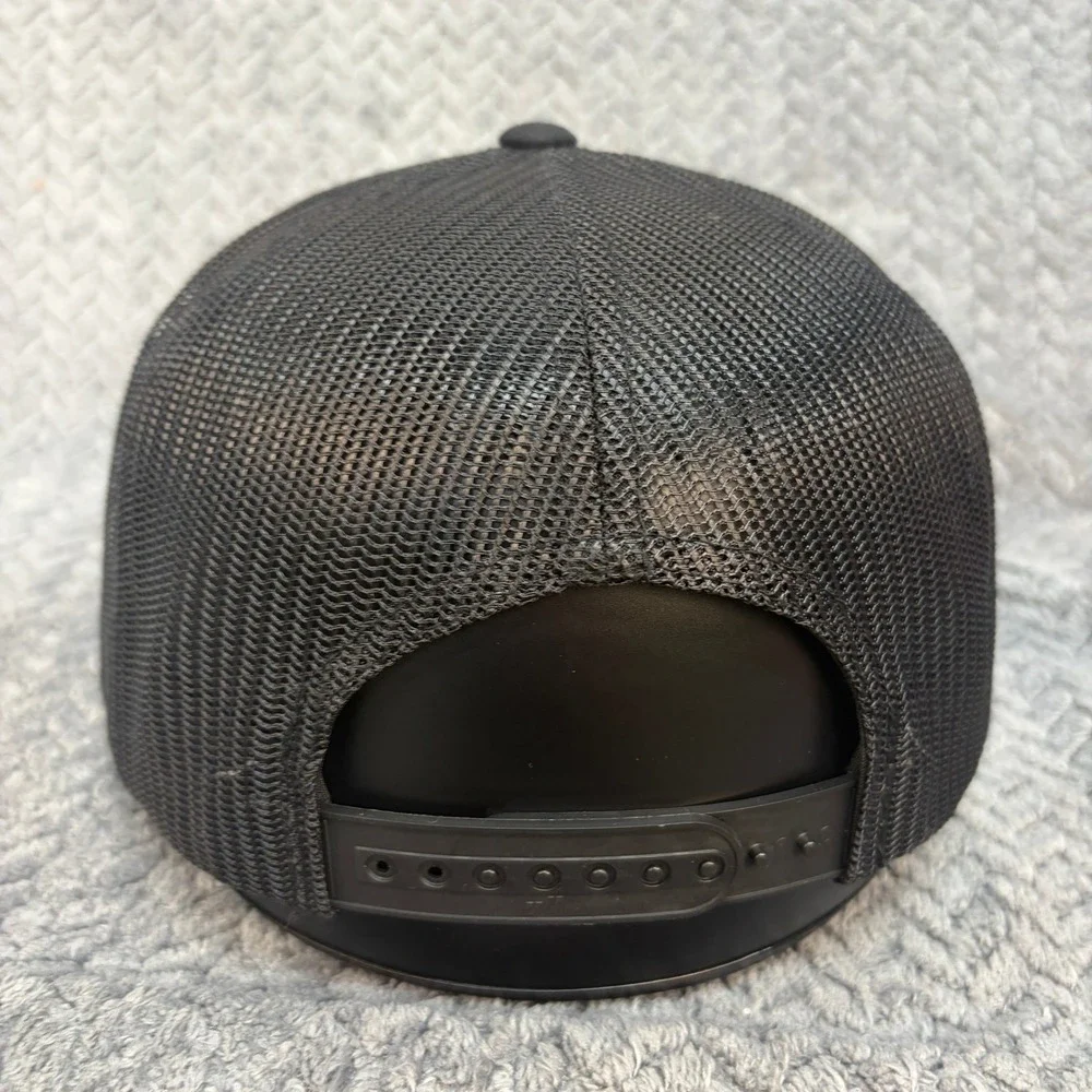 Yupoong The Classics Jakes Jungle Snapback Trucker Hat Black Mesh Cap 0798